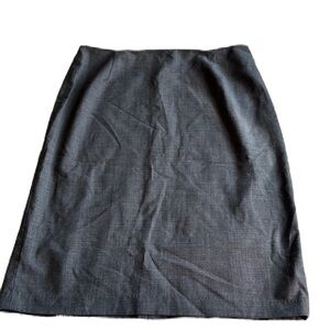 Bitten Sarah Jessica Parker Gray Classic Pencil Skirt Zip Up Back Slits Size 12